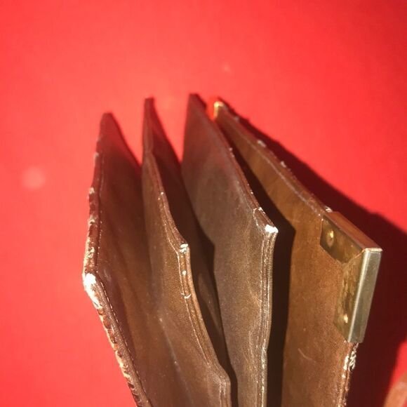 Bogs by Varon VTG Python hon & Snakeskin Clutch Envelope Women Bag - Picture 11 of 16